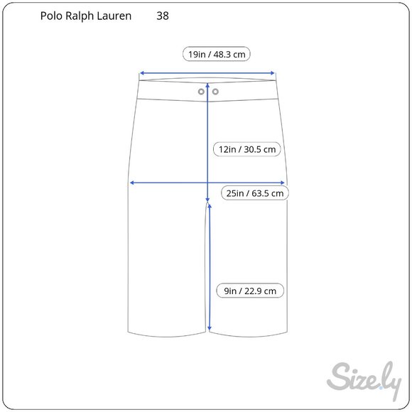 Polo Ralph Lauren Mens Tyler Shorts Size 38 Navy Blue Pleated Front Cotton - Picture 6 of 7